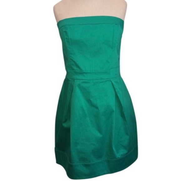 NWT✨ French Connection Strapless Green Midi Dress Size 2 - Picture 2 of 8